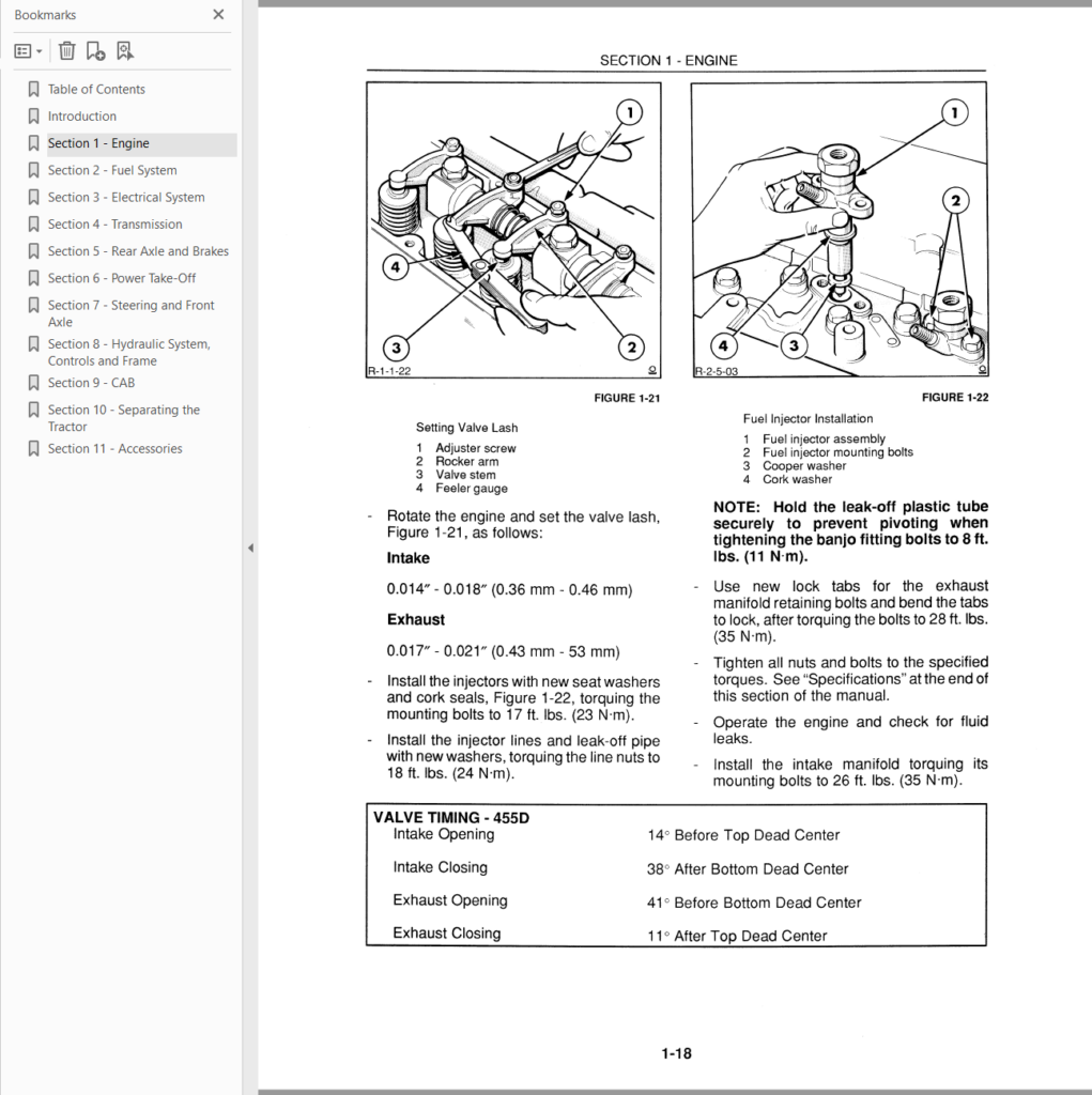 Ford 455D 555D 575D 655D 675D backhoe repair manual PDF sample page