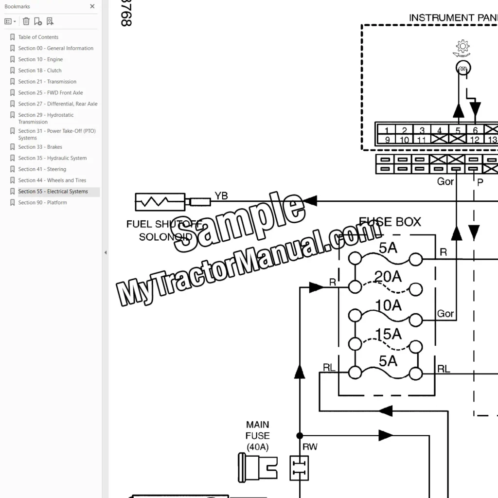 New Holland T1530 wiring diagram