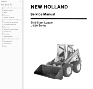 New Holland L553 L554 L555 Skid Steer Loader Service Manual cover page