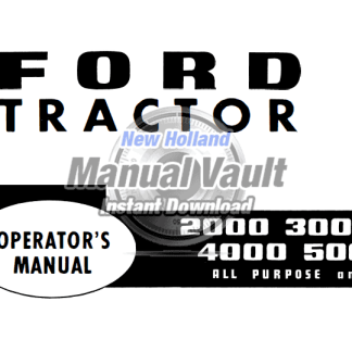 1965-1967 Ford 2000, 3000, 4000, 5000 All Purpose Tractor Operator's Manual