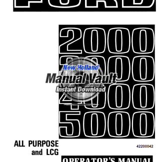 1968-1975 Ford 2000, 3000, 4000, 5000 All Purpose Tractor Operator's Manual