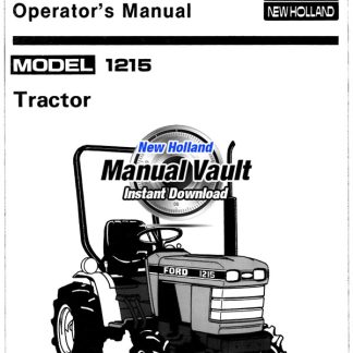 Ford 1215 Tractor Operator's Manual