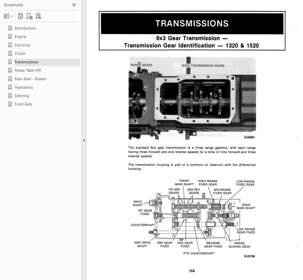 Ford 20 series training manual sample page